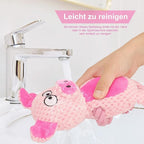 Dog Toys, Dog Squeaker Toys with Crinkle Paper, Stuffed Animal Dog Plush Chewing Toy, Cotton Rope Interactive Toys for Puppy, Small, Middle Dogs (Pink Pig)