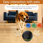 Interactive Dog Toys Dog Ball,Anti Boredom Dog Toys,Durable Motion Activated Automatic Rolling Toys for Small/Medium Dogs,Moving Ball for Dogs to Keep Them Busy,Dog Bows,Fruity Plush Covers(Blue)