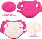 ASENKU Dog Winter Coat - Waterproof Windproof Dog Jacket, Warm Snowproof Doggie Puffer Vest for Cold Weather, Lightweight Snow Coats for Small Medium Large Dogs (Pink, 2XL)