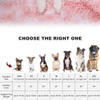 Bedfolks Plush Waterproof Dog Crate Bed, Removable Washable Cover, Faux Fur for Small Dogs & Cats, 23"x18", Pink