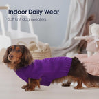 IECOii Dog Sweater - Warm Sleeveless Pullover for Large Dogs, Purple - Winter & Fall Coat for French Bulldog