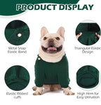 EXPAWLORER Textured Cable Knit Basic Dog Hoodie, Elevated Style Dog Sweater with Leash Hole and Pocket, Soft and Warm Pet Winter Coat, Cold Weather Clothes for Small Medium Large Dogs Cats,Green XXL