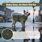 QBLEEV Warm Dog Jacket - Reflective, Adjustable Winter Coat with Turtleneck for Cold Weather, Waterproof Fleece Snowsuit for Small, Medium, Large Dogs