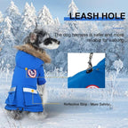 PINA Small Dog Coats - Waterproof & Windproof Dog Jacket with Pocket, Warm Flannel Lining & Faux Fur Hood for Cold Weather & Snow