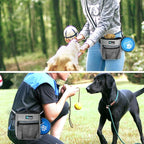 PetAmi Dog Treat Pouch, Pet Treat Pouch for Training, Dog Walking Bag Holder for Kibbles, Pet Food Toy, Dog Trainer Essentials Supplies, Poop Bag Dispenser, 3 Ways to Wear (Heather Gray)