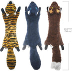 SHARLOVY Dog Squeaky Toys 5 Pack, Pet Crinkle Toy No Stuffing Animals Plush, Dog Chew for Large and Medium, Small Puppy Teething for Boredom