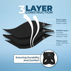 Best Pet Supplies Voyager Step-in Air Harness - All Weather Mesh, Reflective, No Pull Harness for Dogs, Cats - Secure with Hook & Loop Fastener, Buckle, Double D-Rings - Black, XXS