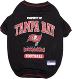 NFL Tampa Bay Buccaneers Dog T-shirt Medium. - Licensed Shirt for Pets Team Colored with Team Logos- Premium Stretchable Materials for the comfort of your Dog & Cat