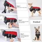 QBLEEV Warm Dog Coat Reflective Winter Jacket, Waterproof Windproof Turtleneck Clothes for Cold Weather, Fleece Snowsuit Christmas Vest Pet Apparel for Small Medium Large Dogs 2XL