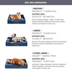 Friends Forever Orthopedic Dog Bed for Medium Dogs, Waterproof Memory Foam Dog Sofa Bed M with Removable Washable Cover, Ally Navy, 28x23x6.5