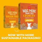 Cloud Star Wag More Bark Less Crunchy Grain Free Dog Treats, Peanut Butter & Apples, 14 oz. Box