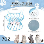 Raised Cat Food Bowl - Elevated Feeder Stand with Shallow Ceramic Dish, Whisker-Friendly No-Spill Water Bowl