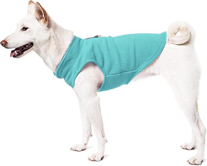 Gooby Fleece Vest Dog Sweater - Pink, Small - Warm Pullover Fleece Dog Jacket with O-Ring Leash for Small to Medium Dogs