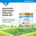 NaturVet Lutein Tear Stain Supplements for Dogs & Cats – Prevents Tear Stains for Dog, Cat Breeds – Includes Oregon Grape Root, Marshmallow Root, Cranberry Extract – 120 Ct.