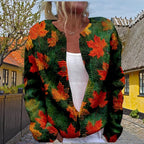 HOTYD Aztec Print Cardigans Sweaters for Women Crewneck Graphic Button Cardigan Casual Chunky Knit Sweater Fall Outfits
