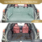 F-color SUV Cargo Liner for Dogs - Waterproof Pet Cargo Liner with Side Flaps, Comfort Dog Cargo Cover with Bumper Flap, Scrachproof Non-Slip Large Size Universal Fit SUVs Sedans Trunks Vans, Grey