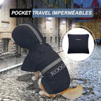 Hooded Pet Dog Raincoat for Small Sized Apparel Poncho Waterproof,Dog Clothes,Dog Jacket, Dog Raincoats Jacket for Small Sized Dogs(Navy Blue,2XL)