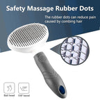 Cat Grooming Brush, Pets Skin Friendly Self Cleaning Slicker Massage Brushes for Shedding Dogs Cats Hair Gentle Remove Loose Undercoat with Long or Short Hairs for All Fur Type- UPGRADED