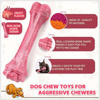 Dog Toys for Aggressive Chewers, Indestructible Dog Bones for Aggressive Chewers, Tough Chew Toy for Heavy Duty Dogs, Big Teething Toys with Durable Nylon for Large/Medium Breed Puppies