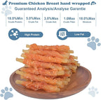 Dog Treats Soft Chews Rawhide Free Chicken Wrapped Cod Sticks for Puppy Training Snacks Dog Chews Treats 2lb
