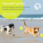 susu & wuwu Large Tennis Ball for Dogs 4 Inch Big Tennis Ball for Dog, Outdoor Play Toy for Small, Medium, Large Dogs Pet Birthday Gift(4 Pack)