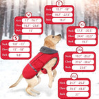 Doglay Dog Coat, Waterproof Dog Jacket Pet Winter Coat for Cold Weather with Thicken Furry Collar, Reflective Puppy Winter Jacket Warm Fleece Lining for Small Medium Large Pets