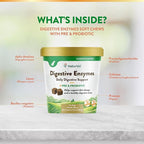 NaturVet – Digestive Enzymes - Plus Probiotics & Prebiotics – Helps Support Diet Change & A Healthy Digestive Tract – for Dogs (Soft Chews, 70 Count)