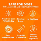 Gaines Family Farmstead Sweet Potato Dog Bones 4 Pack – 32 oz Bags, All-Natural, Single Ingredient, Grain-Free Dog Treats for Digestive Health, Training & Rewards – High-Fiber, Made in USA