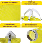 Cinf Cat Bathing Bag(Free Muzzle) Breathable Mesh Anti Scratch Adjustable Cat Grooming Bag for Nail Trimming, Bathing Soft Cat Washing Bag(Yellow) L