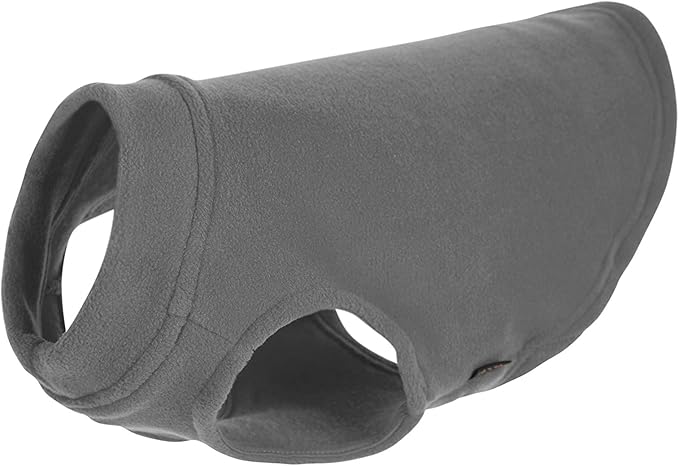 Gooby Stretch Fleece Vest Dog Sweater - Gray, Medium - Warm Pullover Super Stretchy Fleece Dog Jacket for Small to Large Dogs