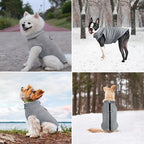 Idepet Dog Fleece Vest Sweater Zip Up Warm Pullover Dogs Jacket with D-Ring Leash Winter Cold Weater Coat Pet Sweatershirt Clothes Hoodie for Small Medium Dogs Boy Girl (Gray, M)