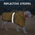 Dog Raincoat - Reflective Dog Rain Jacket with Hoodie Lightweight Waterproof Rain Coat for Small Medium Large Dogs (Medium, Yellow)