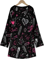 MARSVOVO Women Novelty Graphic Plus Size Sweater Crewneck Long Sleeve Cute Printed Loose Fit Casual Fall Sweaters Top