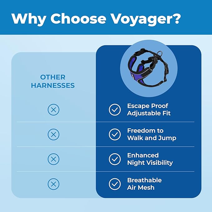 Voyager Escape Proof Cat Harness and Leash Set with Reflective Stitching, Neoprene Handle 5ft - Supports Small, Medium and Large Cats, Kittens for Walking by Best Pet Supplies - BT-Royal Blue, XXS