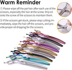Curved Chunkers Shears Dog Grooming 7.5 in Black & Gold Two Color Professional Curved Thinning Shears for Dog Grooming 35 Teeth Japan 440C 62HRC