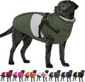 AOFITEE Dog Coat, Large Dog Jacket, Dogs Coat with Harness Built in, Reflective Waterproof Dogs Jackets Winter with Furry Collar, Warm Polar Fleece Pet Sweater Snowsuit for Doberman, Great Dane, XXL