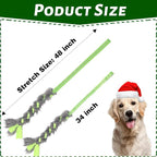wodoca Christmas Dog Tug Toys Dog Rope Toys Pets Puppy Aggressive Chewers Toys Xmas Pet Gifts, Easy to GRAP Large Dogs Chew Toy Ideal for Training for Puppy, Middle Dogs Play Hand Made (Green)