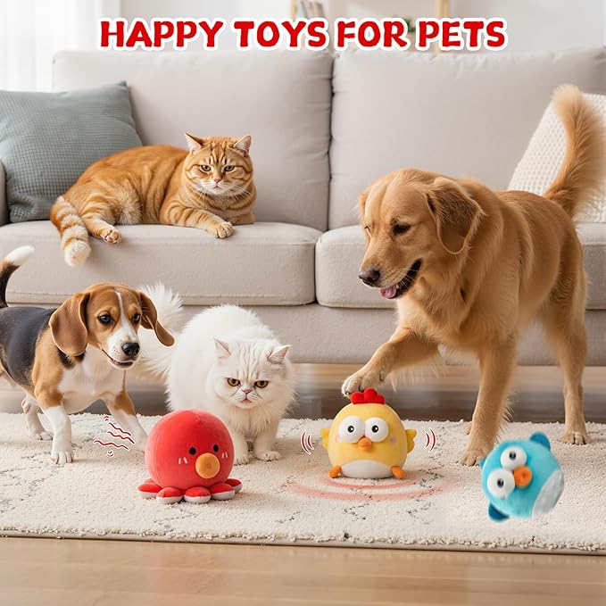 Interactive Dog Octopus Toy Cover, Plush Toy with Strong Zipper for Small Medium Large Dogs Play Keep Busy & Reduce Boredom, Puppy Toy Accessories Without Ball (Octopus Cover)