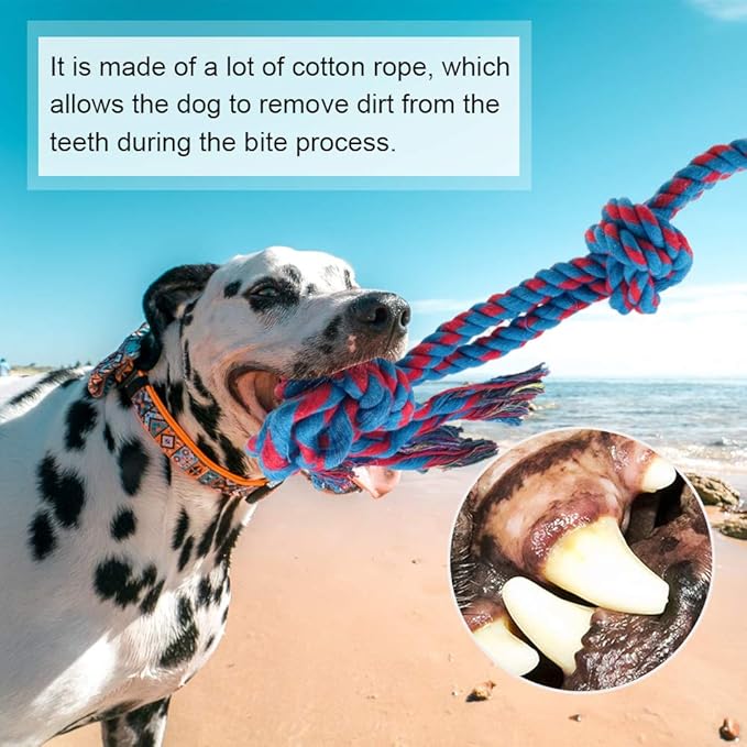 Storystore Dog Tug Toy Dog Training Bite Pillow Jute Bite Toy - Best for Tug of War, Puppy Training Interactive Play - Interactive Toys for Small and Medium Dogs (Blue)
