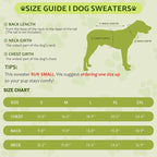 Small Dog Furry Pullover Sweater, Classic Turtleneck Dog Clothes for Cold Weather Cute Warm Pet Clothes for Chihuahua, Bulldog, Dachshund, Pug Green Large