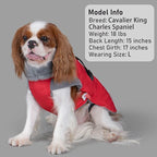 KYEESE Waterproof Dog Coat, Warm Windproof Jacket, Turtleneck Winter Dog Coats for Small Dogs with Leash Hole, Reflective Pet Clothes & Outdoor Apparel, Thick Fleece-Lined Winter Jacket, Red, Large