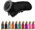Fragralley Dog Coat Large, Waterproof Dog Jacket with Warm Fleece Lining, Adjustable Reflective Dogs Winter Coat, Turtleneck Pet Coats for Cold Weather (Black XL)