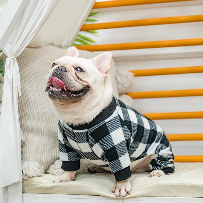 SCENEREAL Dog Pajamas for Small Medium Large Dogs Soft Pet Sweater Clothes Warm Puppy Onesie Outfits for Doggie Winter Christmas - Dog Jammies Pjs
