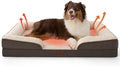 Bedsure Self Warming Orthopedic Dog Beds Large Sized Dog - Washable Large Dogs Bed Waterproof, Big Comfort Dogs Couch Sofa with Removable Cover, Supportive Foam Pet Bed with Nonskid Bottom, Brown