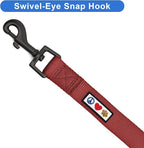 Pawtitas Personalized Dog Leash Embroidered Customize with Your Pet Name & Phone Number Puppy 6 ft Long Small Brown Custom Engraved Name, Customized XS/S (Pack of 1)