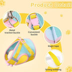 Cat Harness and Leash Set for Walking Escape Proof, Adjustable Kitten Harness Breathable Mesh with Reflective Strips Harness with Flower for Kitty Puppy Bunny Yellow Small