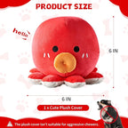 Interactive Dog Octopus Toy Cover, Plush Toy with Strong Zipper for Small Medium Large Dogs Play Keep Busy & Reduce Boredom, Puppy Toy Accessories Without Ball (Octopus Cover)