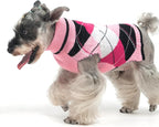 KOOLTAIL Dog Sweater for Small Dogs, Puppy Knitted Clothes - Classic Plaid Pullover Turtleneck Thick Warm Fall Cat Sweaters with Leash Hole, Dog Winter Clothes for Chihuahua Dachshund Girls Boys, XS