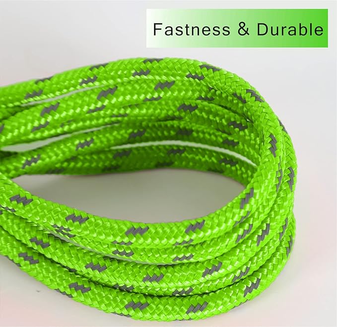 Reflective Cat Leash -50FT Cat Cable Out Escape Proof Walking Leads Yard Long Durable Safe Leash Traning Play Outdoor for Puppies/Kittens/Small Animals(Green)
