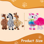 Hollypet Soft Squeaky Dog Toys, Plush No - Mess Chew Toys for Small and Medium Dogs and Non-Aggressive Chews, Puppy Teeth Cleaning Chew Toys, 5 Animal